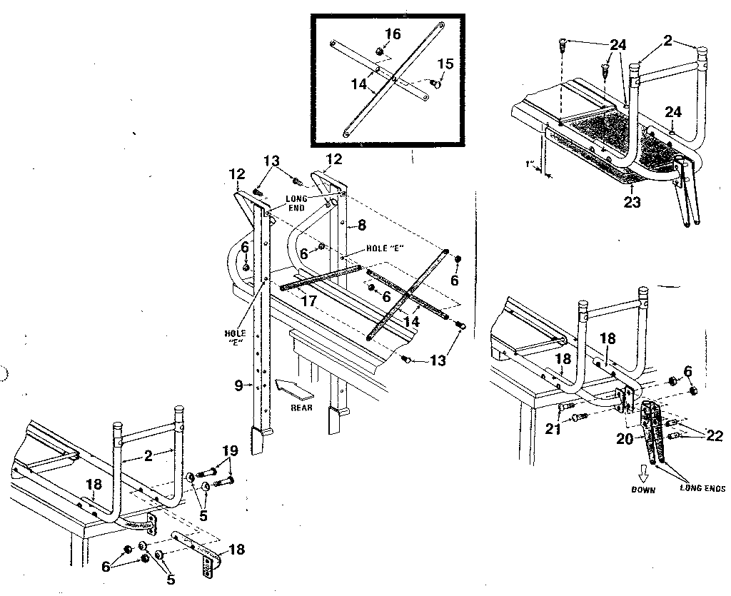 DP 11-0365A weight bench supports diagram