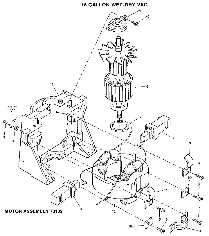 Craftsman 113178450 motor assembly 73132 diagram