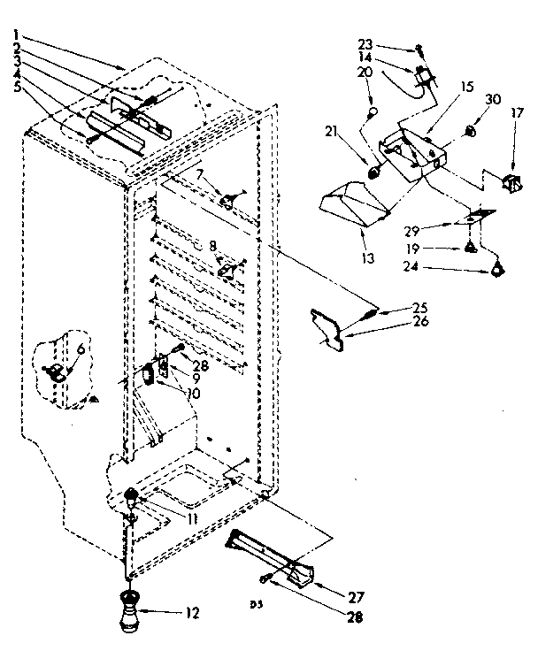 Kenmore 1068261380 liner parts diagram