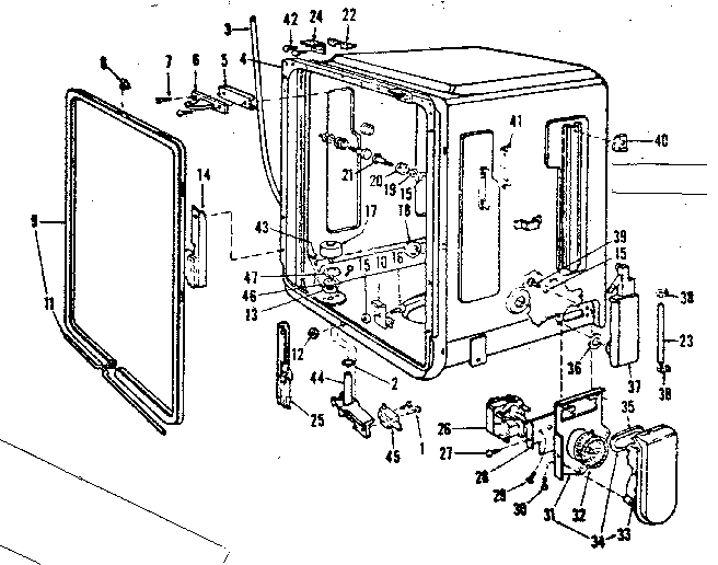 Kenmore 587797500 tub assembly diagram