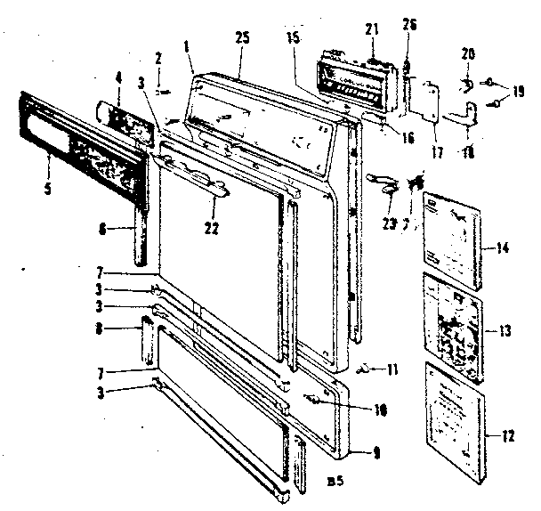 Kenmore 587797500 outer door details diagram