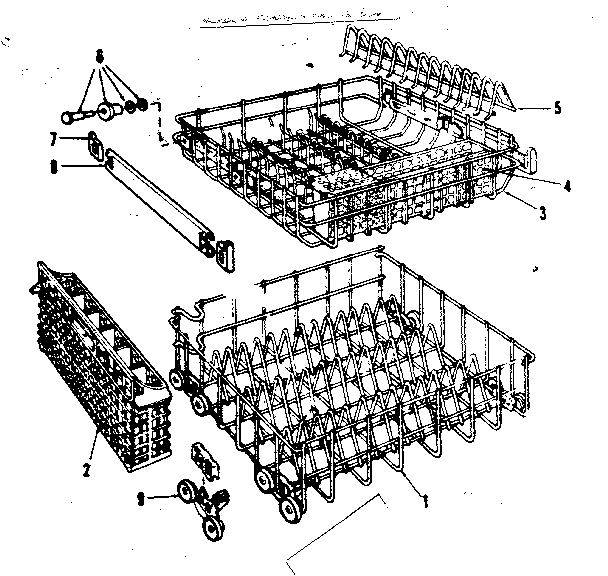 Kenmore 587797500 rack assembly diagram