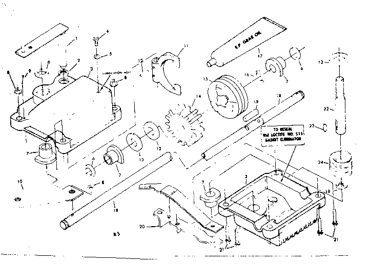 Craftsman 131978300 gear case assembly (no. 83492) diagram