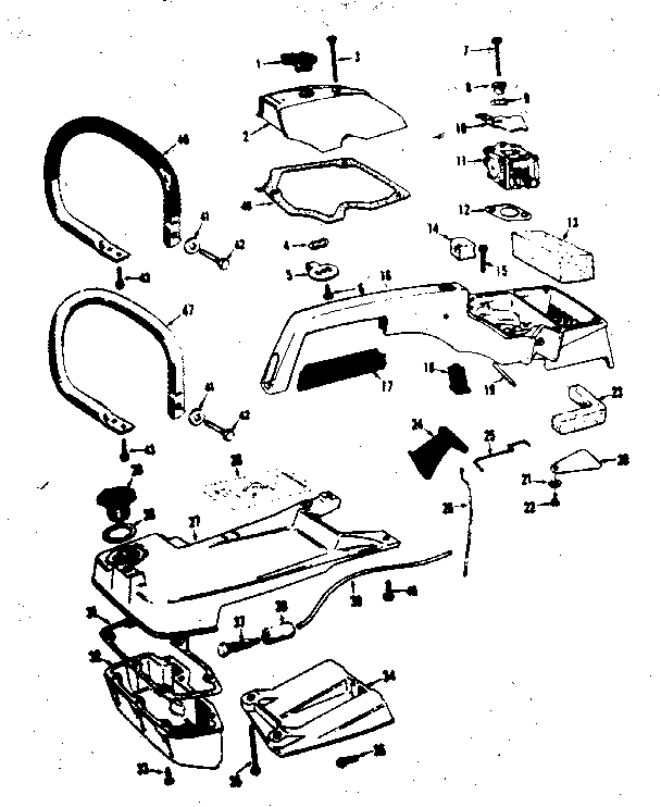 Craftsman 358350851 handle assembly diagram