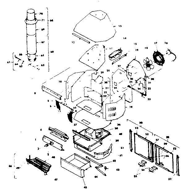 Kenmore 155841861 replacement parts diagram