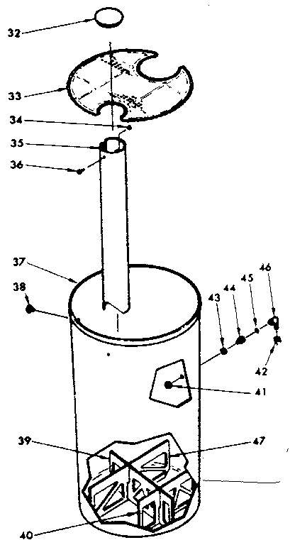 Kenmore 62534734 salt storage tank and associated parts diagram