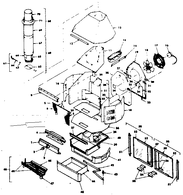 Kenmore 155841870 replacement parts diagram
