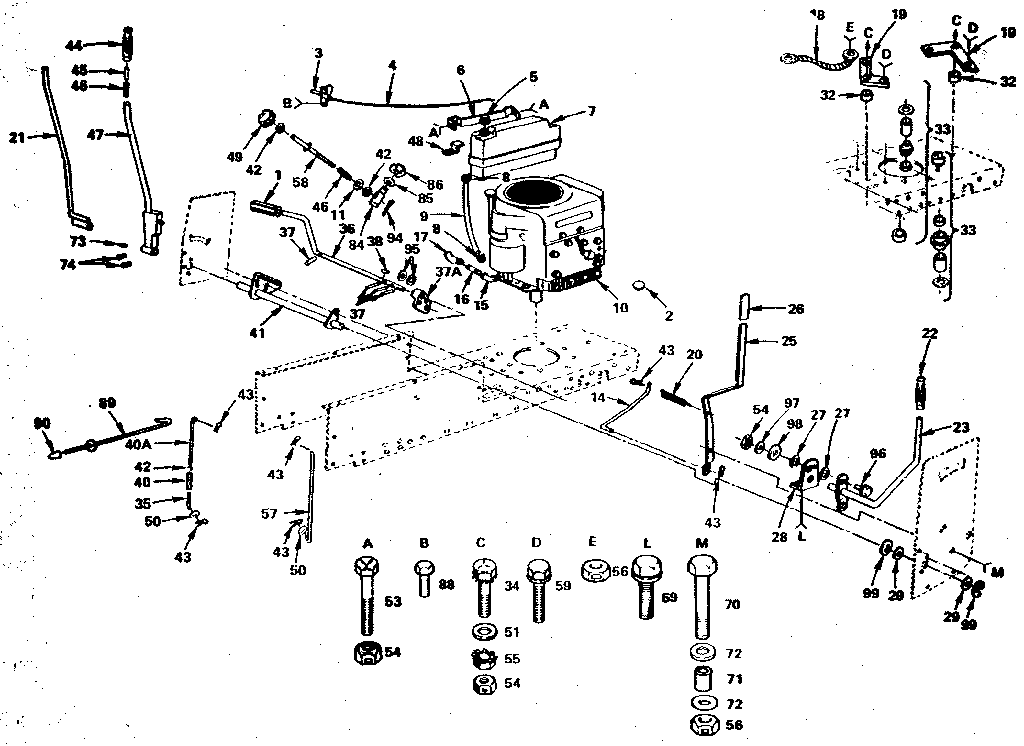 Craftsman 917252673 power & mechanical controls group diagram