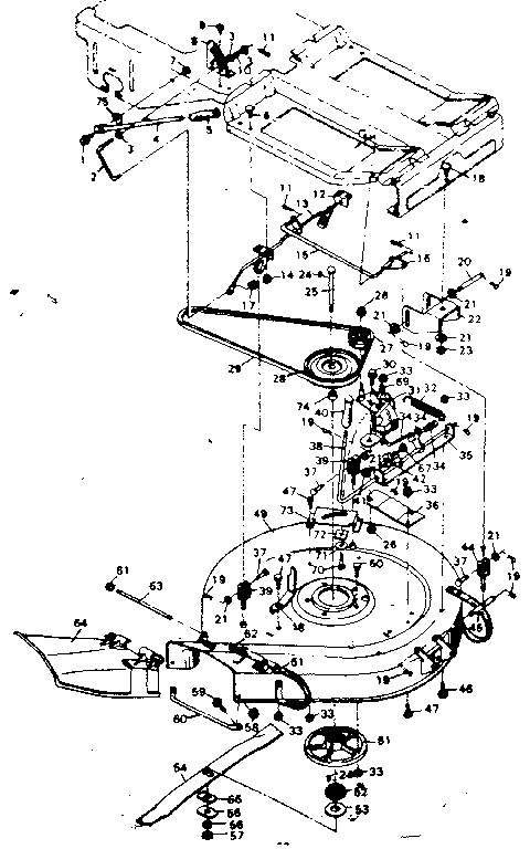 Craftsman 502256132 mower housing diagram