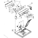 Kenmore 11086471610 top and console parts diagram