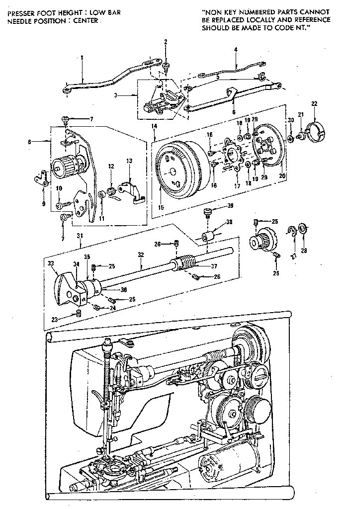 Kenmore 3851788180 zigzag guide assembly diagram