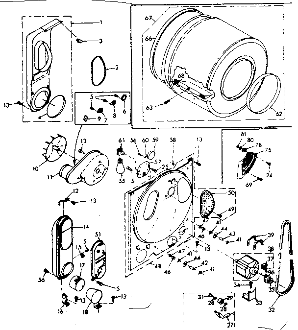 Kenmore 1106817800 bulkhead assembly diagram