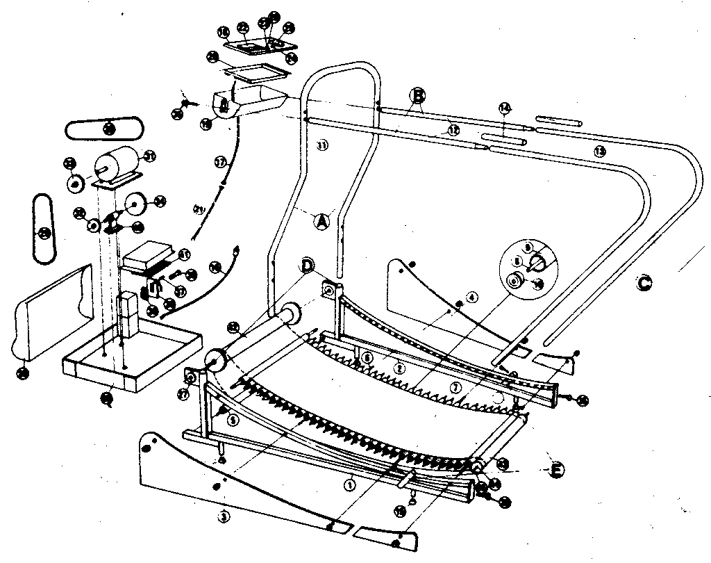 Walton 699SR-MOTORIZED TREADMILL motorized treadmill diagram