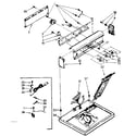 Kenmore 11087471710 top and console parts diagram