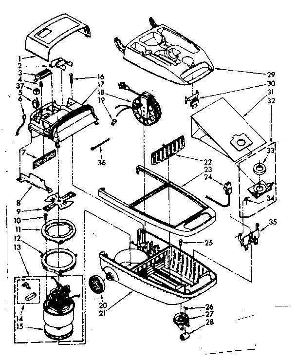 Kenmore 1162497181 vacuum cleaner parts diagram