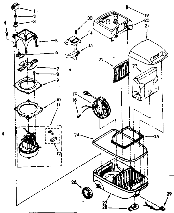 Kenmore 1162532081 vacuum cleaner parts diagram