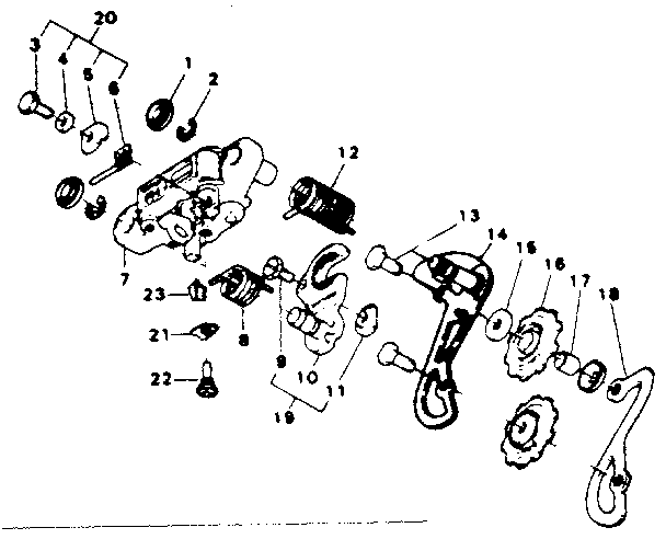 Sears 502471860 shimano rear derailleur diagram