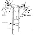 Sears 70172547-1 top bar and leg assembly diagram