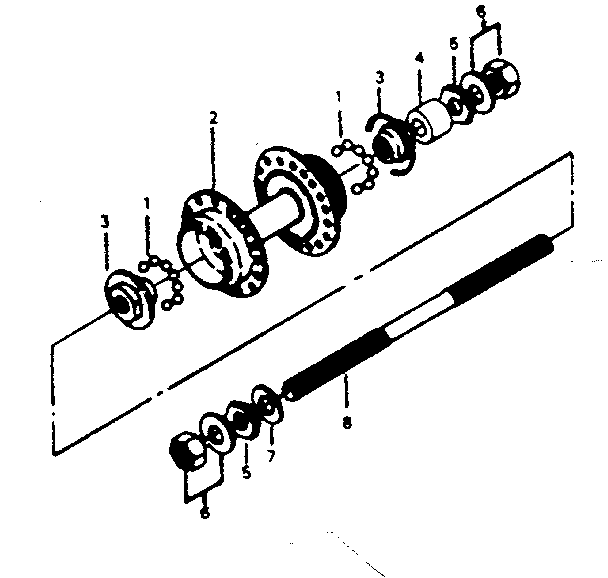 Sears 502456133 rear small flange hub diagram