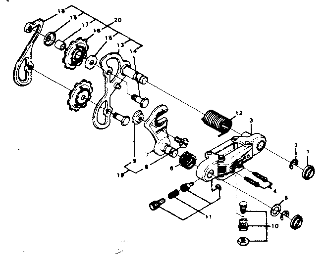 Sears 502456133 rear derailleur diagram