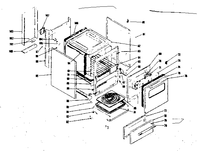 Kenmore 1199067510 body section diagram