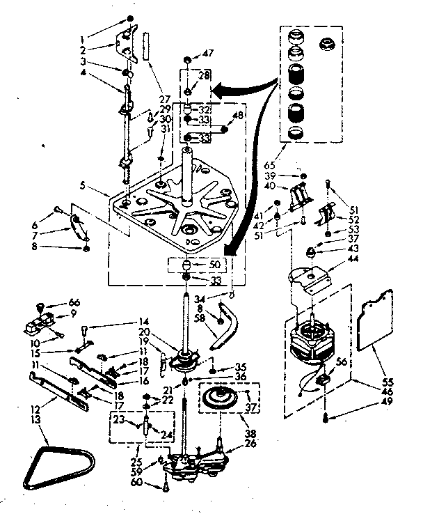 Kenmore 11082406830 drive parts diagram