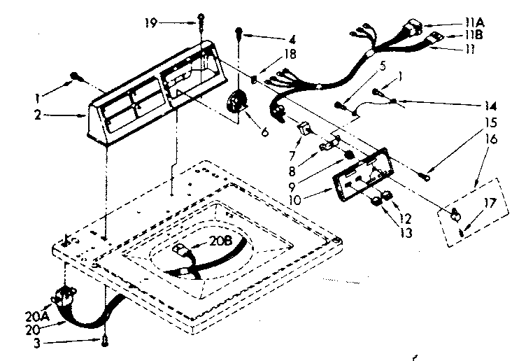 Kenmore 11082406830 console parts diagram