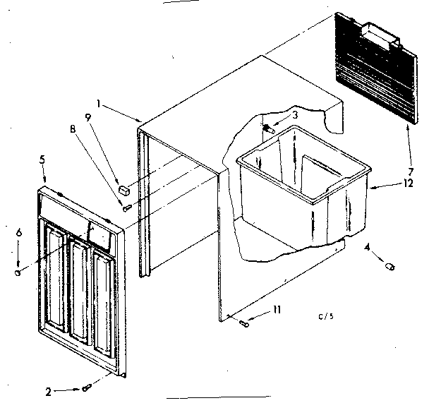 Kenmore 106850303 cabinet parts diagram