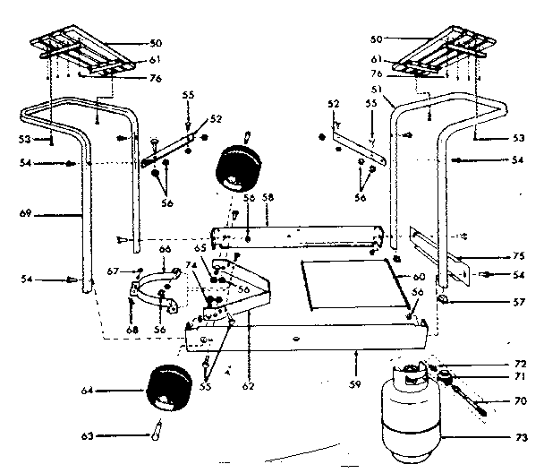 Kenmore 2581065180 deluxe cart diagram