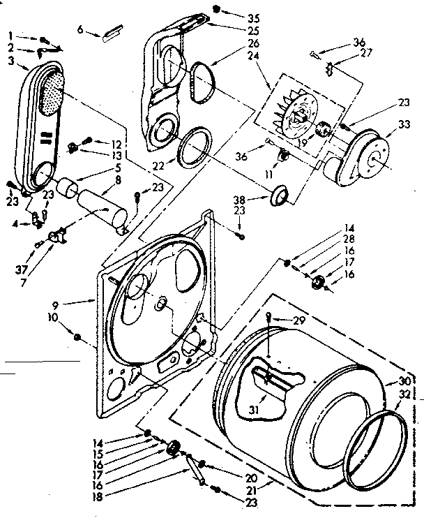 Kenmore 11087545120 bulkhead parts diagram
