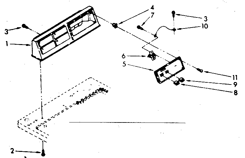 Kenmore 11087406650 console and control parts diagram