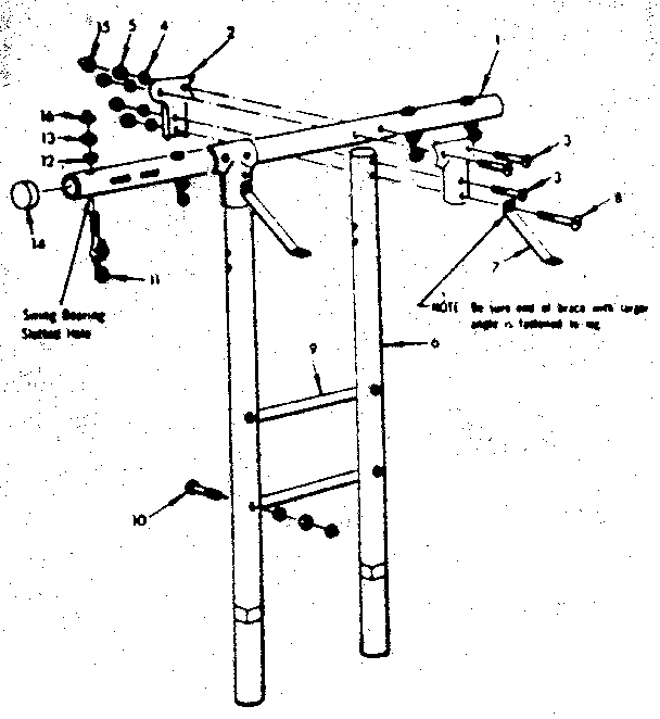 Sears 70172567-1 t. frame assembly diagram