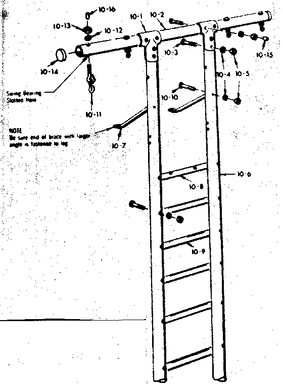 Sears 70172567-1 ladder assembly diagram