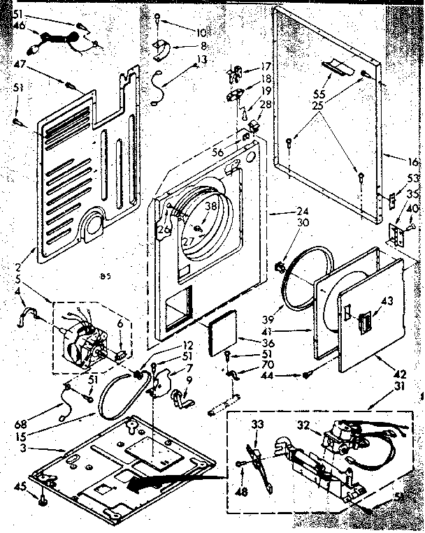 Kenmore 11089416720 cabinet parts diagram