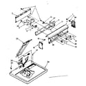 Kenmore 11086475830 top and console parts diagram