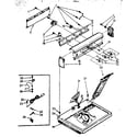 Kenmore 11087475930 top and console parts diagram