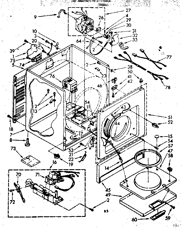 Kenmore 11087475930 cabinet parts diagram