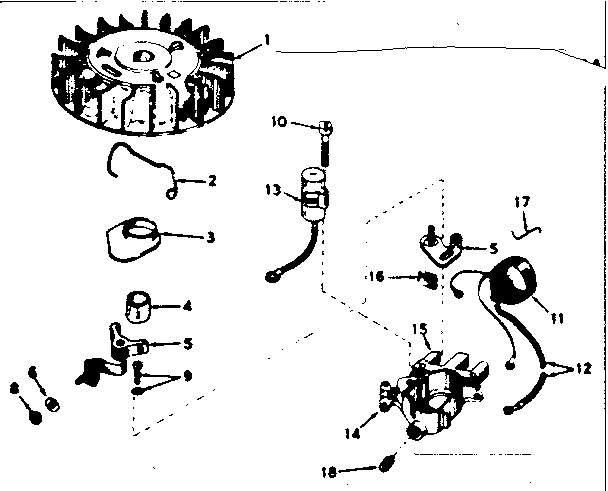 Craftsman 217585410 magneto assembly no. 610832a diagram