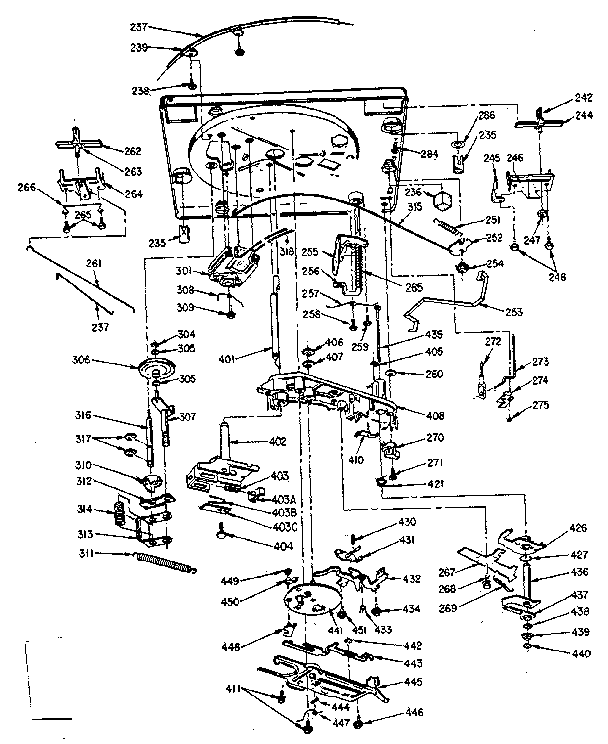 LXI 52831715300 record changer - bottom view diagram