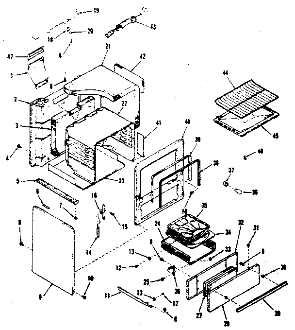 Kenmore 9117298511 body section diagram