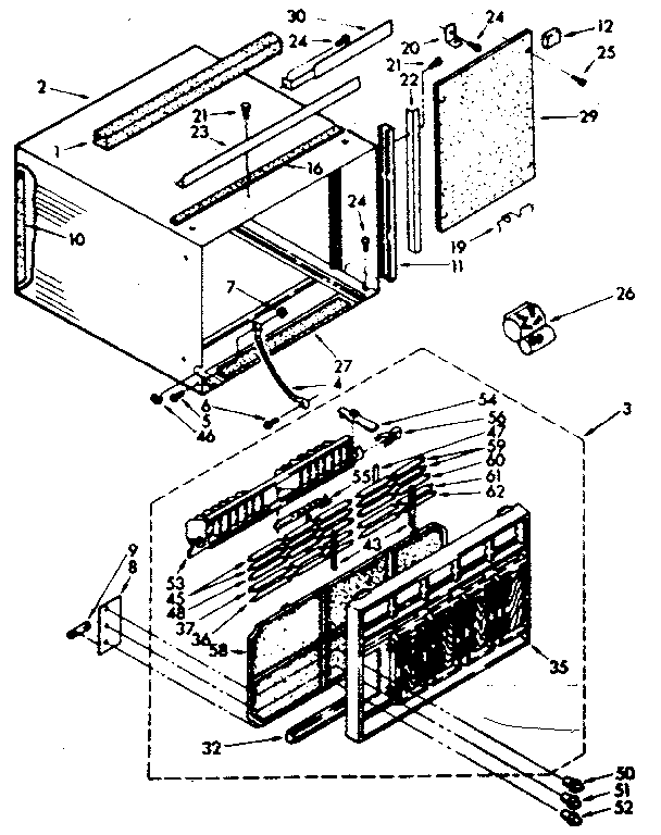 Kenmore 1067791180 cabinet parts diagram