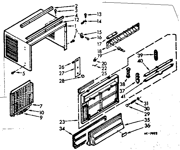 Kenmore 10670081 cabinet parts diagram