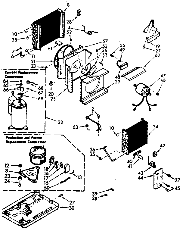 Kenmore 10671081 unit parts diagram
