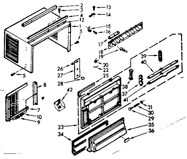 Kenmore 10671081 cabinet parts diagram