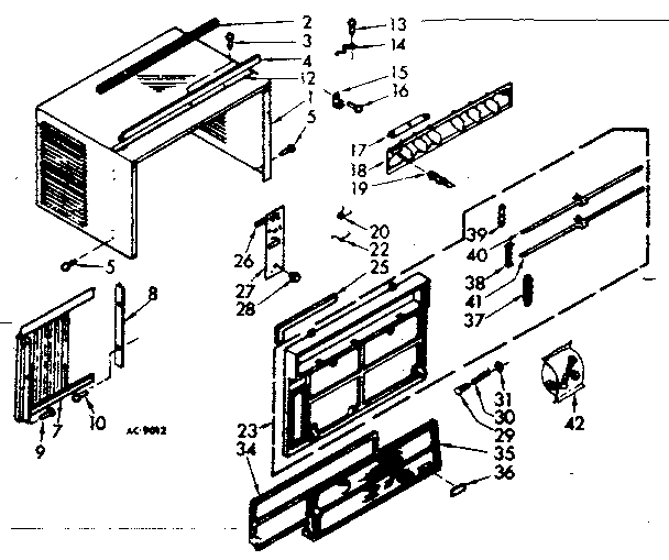 Kenmore 10671131 cabinet parts diagram