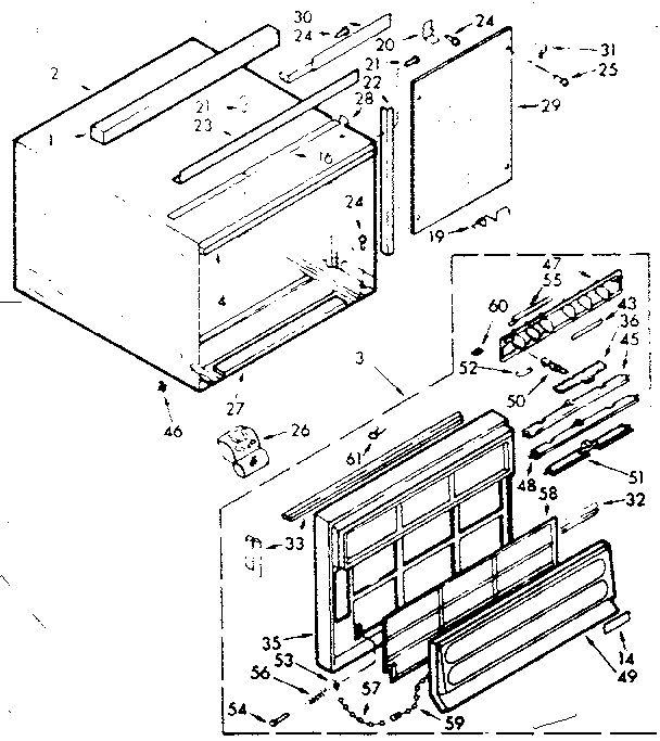 Kenmore 10673281 cabinet parts diagram