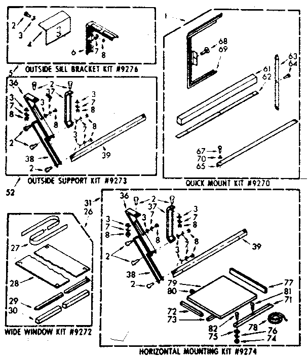 Kenmore 10673281 accessory kit parts diagram