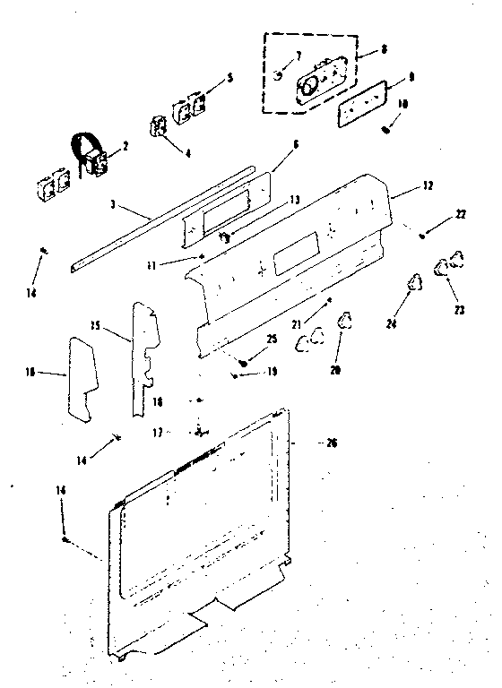 Kenmore 9119378610 backguard section diagram