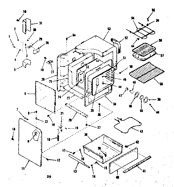 Kenmore 9119378610 body section diagram