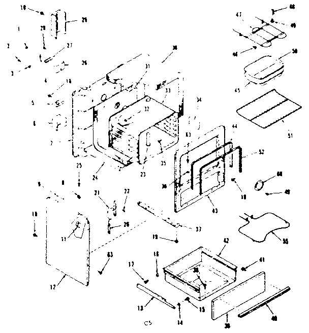 Kenmore 9119108610 body section diagram